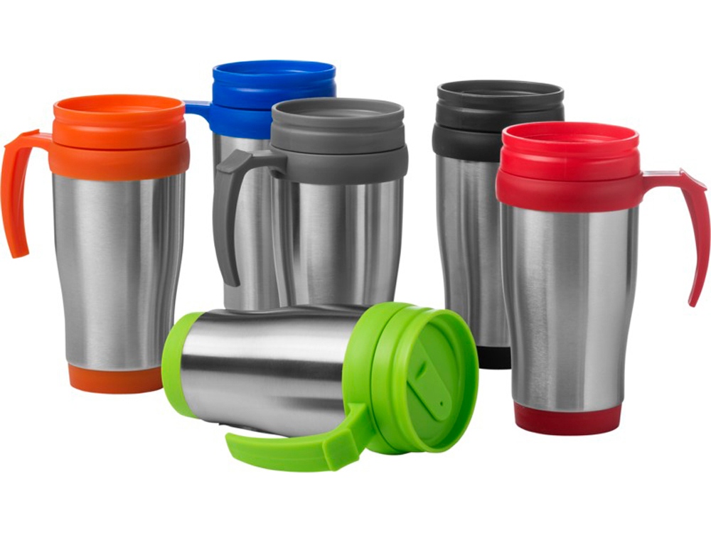 Изображение №4 | Термокружка «Sanibel» (серебристый/синий)