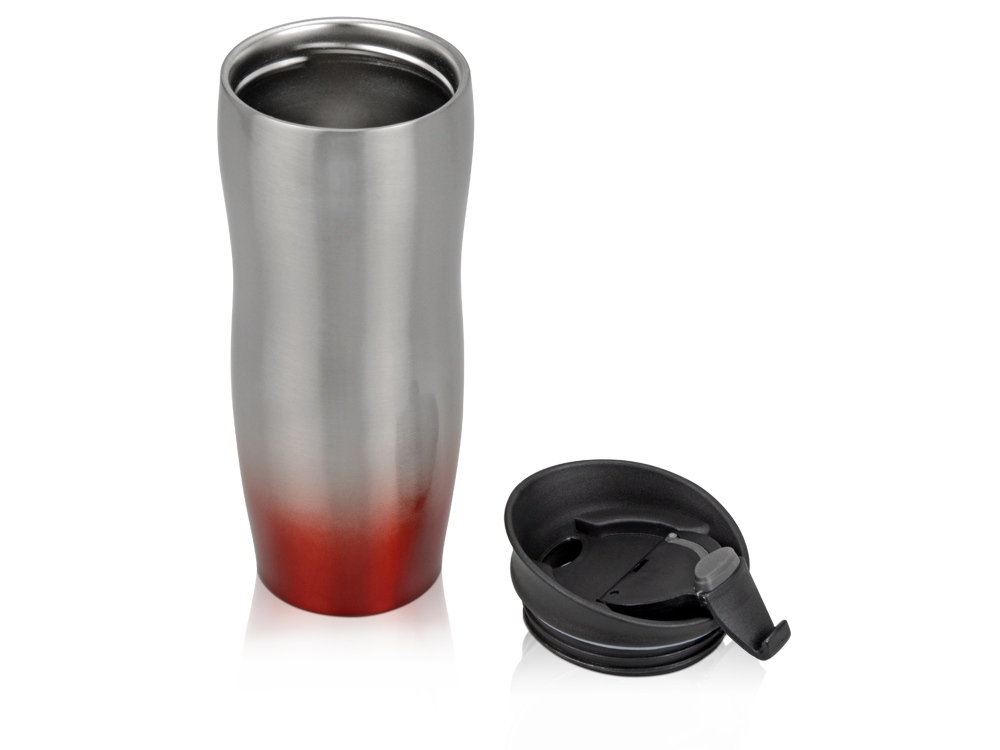 Изображение №2 | Термокружка «Порт Дю Солей» (серебристый/красный)