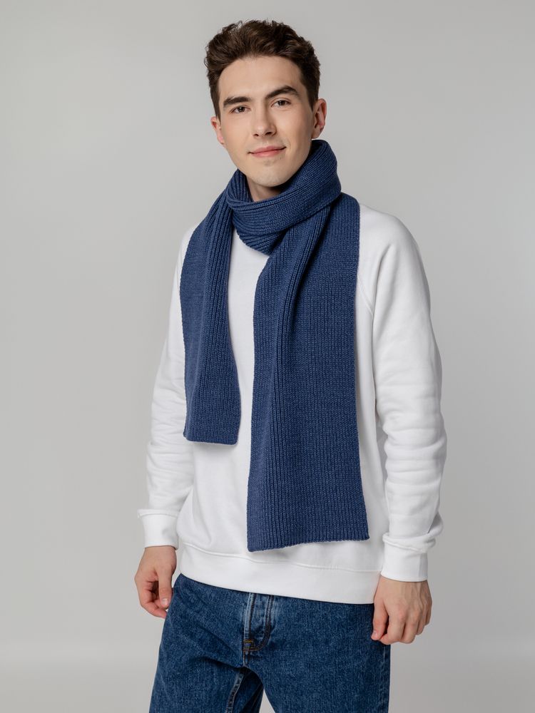 Изображение №6 | Шарф Tommi, синий меланж