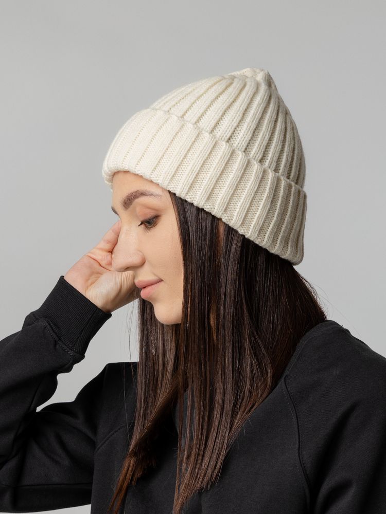 Изображение №6 | Шапка Uni, молочно-белая