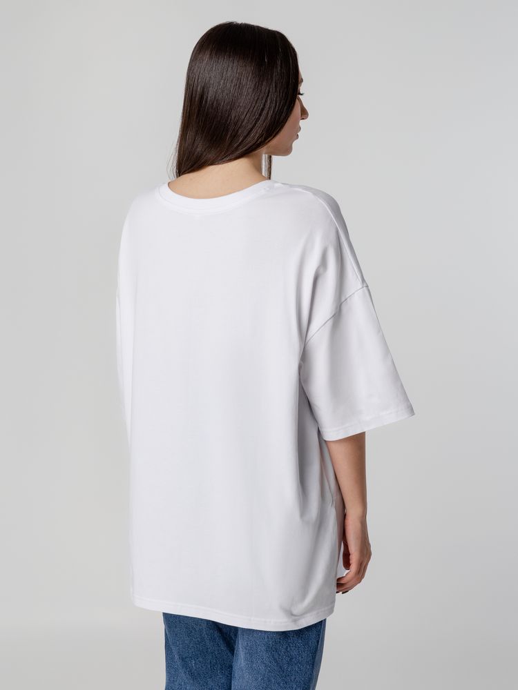 Изображение №6 | Футболка унисекс оверсайз Crosstown, белая, размер S