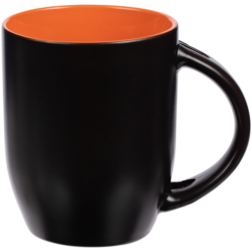 Изображение №2 | Кружка-хамелеон Melty с ложкой, черная с оранжевым