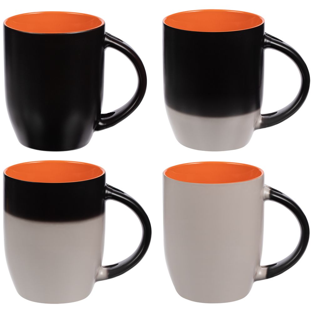 Изображение №5 | Кружка-хамелеон Melty с ложкой, черная с оранжевым