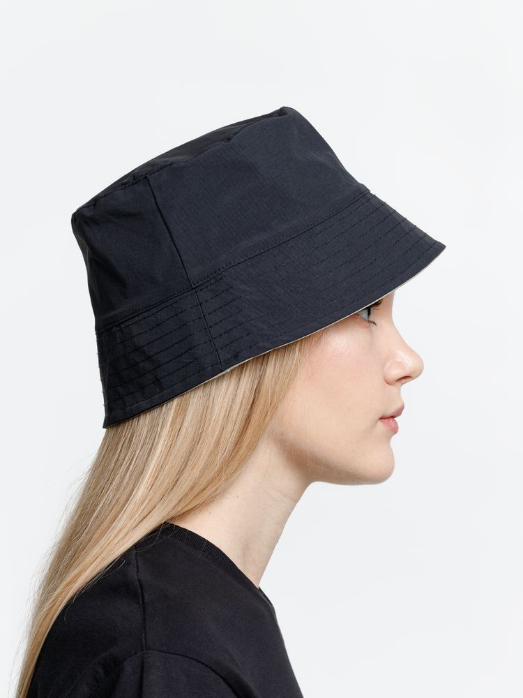 Изображение №6 | Панама Nylon двусторонняя, черная с хаки, размер M/L