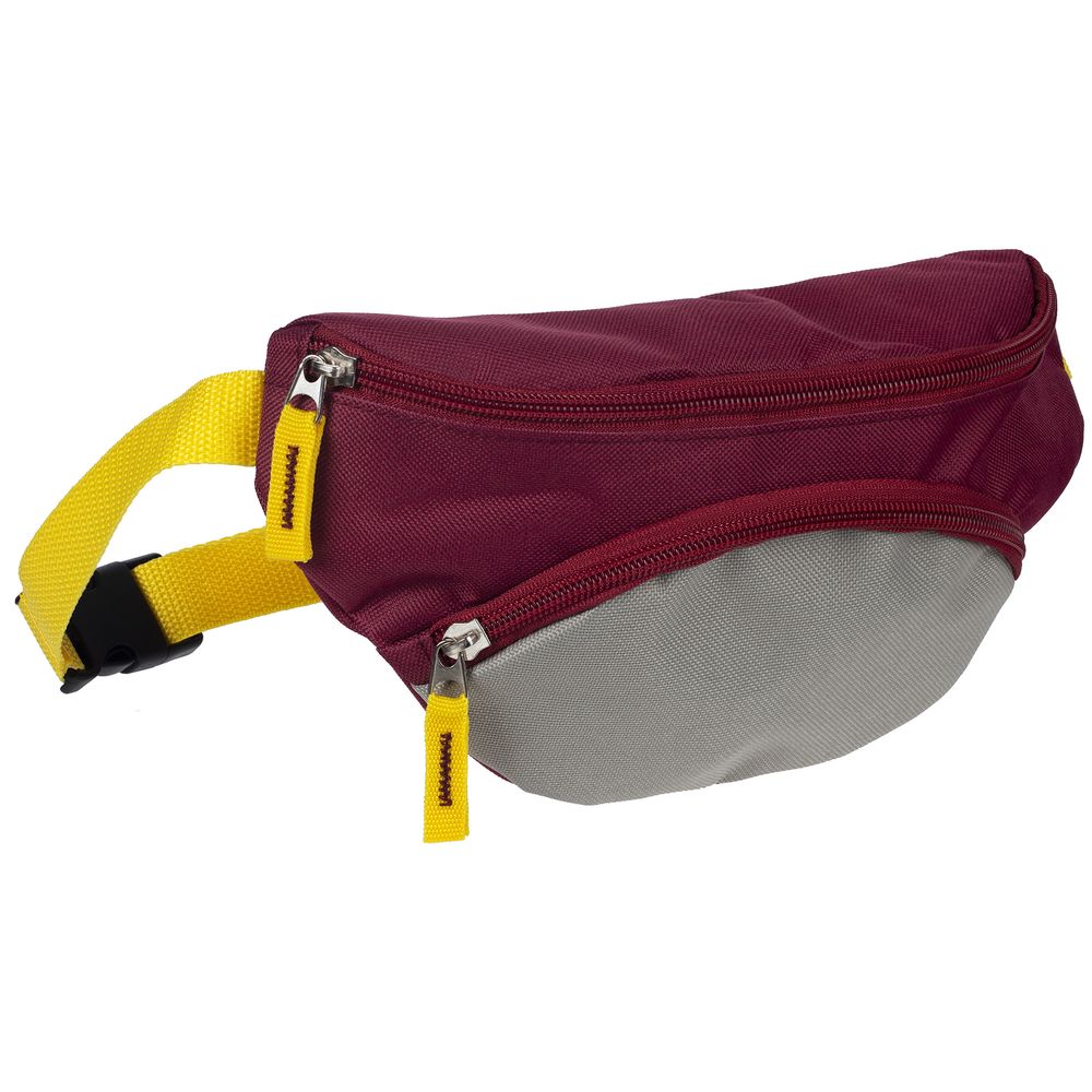 Изображение №2 | Поясная сумка детская Kiddo, бордовая с серым