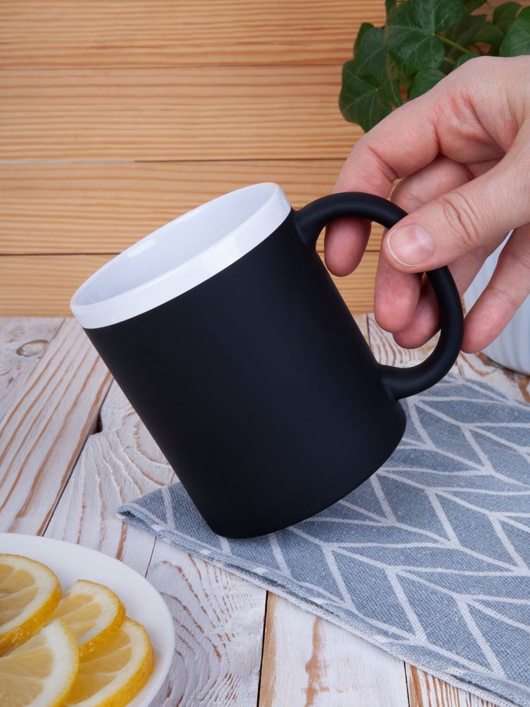 Изображение №4 | Кружка StopSpot с покрытием софт-тач, черная