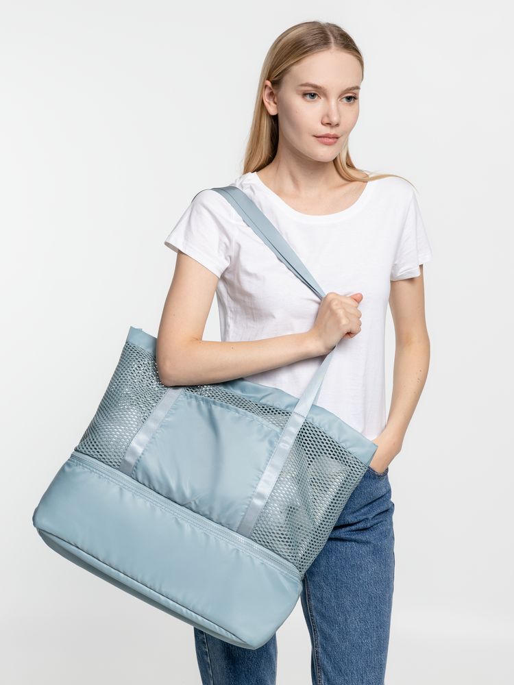 Изображение №9 | Шопер с термоотделением Verkko, серо-голубой