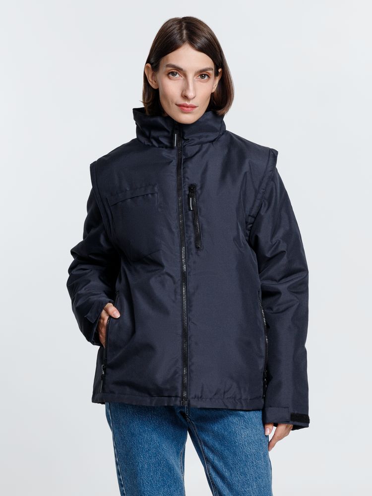 Изображение №8 | Куртка-трансформер унисекс Astana, темно-синяя, размер S