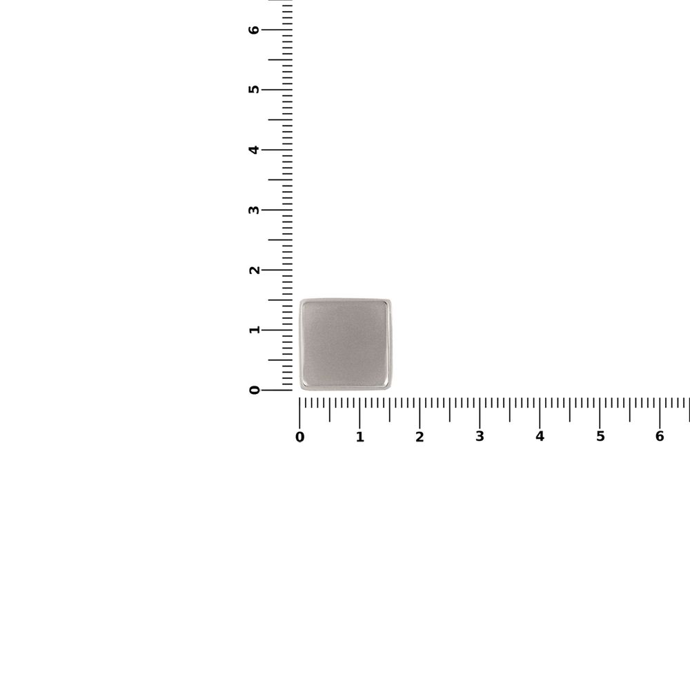 Изображение №3 | Квадратный шильдик на резинку Epoxi, матовый серебристый