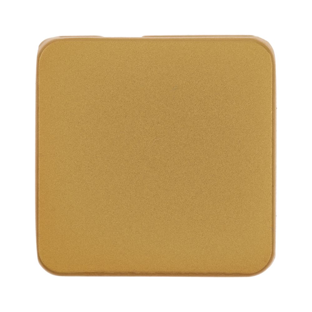 Изображение №1 | Квадратный шильдик на резинку Direct, матовый золотистый