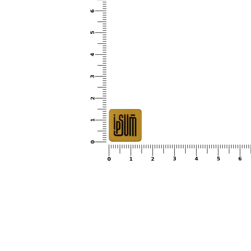 Изображение №3 | Квадратный шильдик на резинку Direct, матовый золотистый