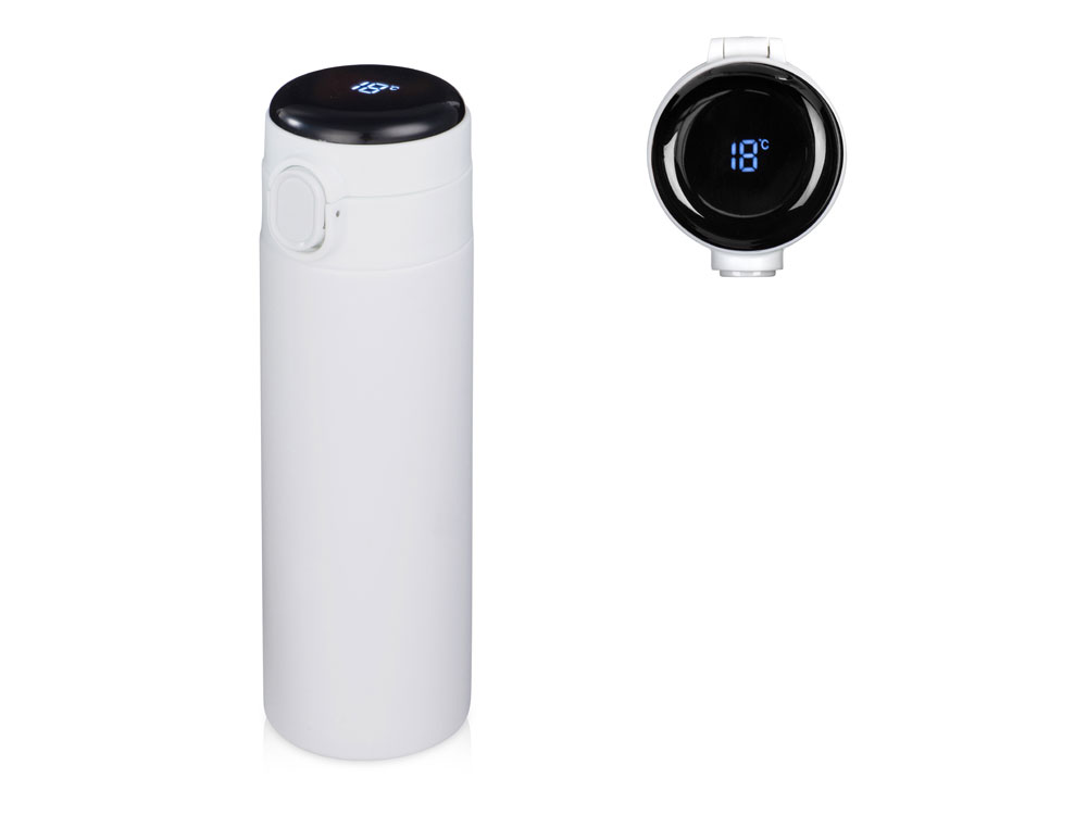 Изображение №1 | Вакуумная термокружка с индикатором и медной изоляцией «Bravo», 400 мл (белый)