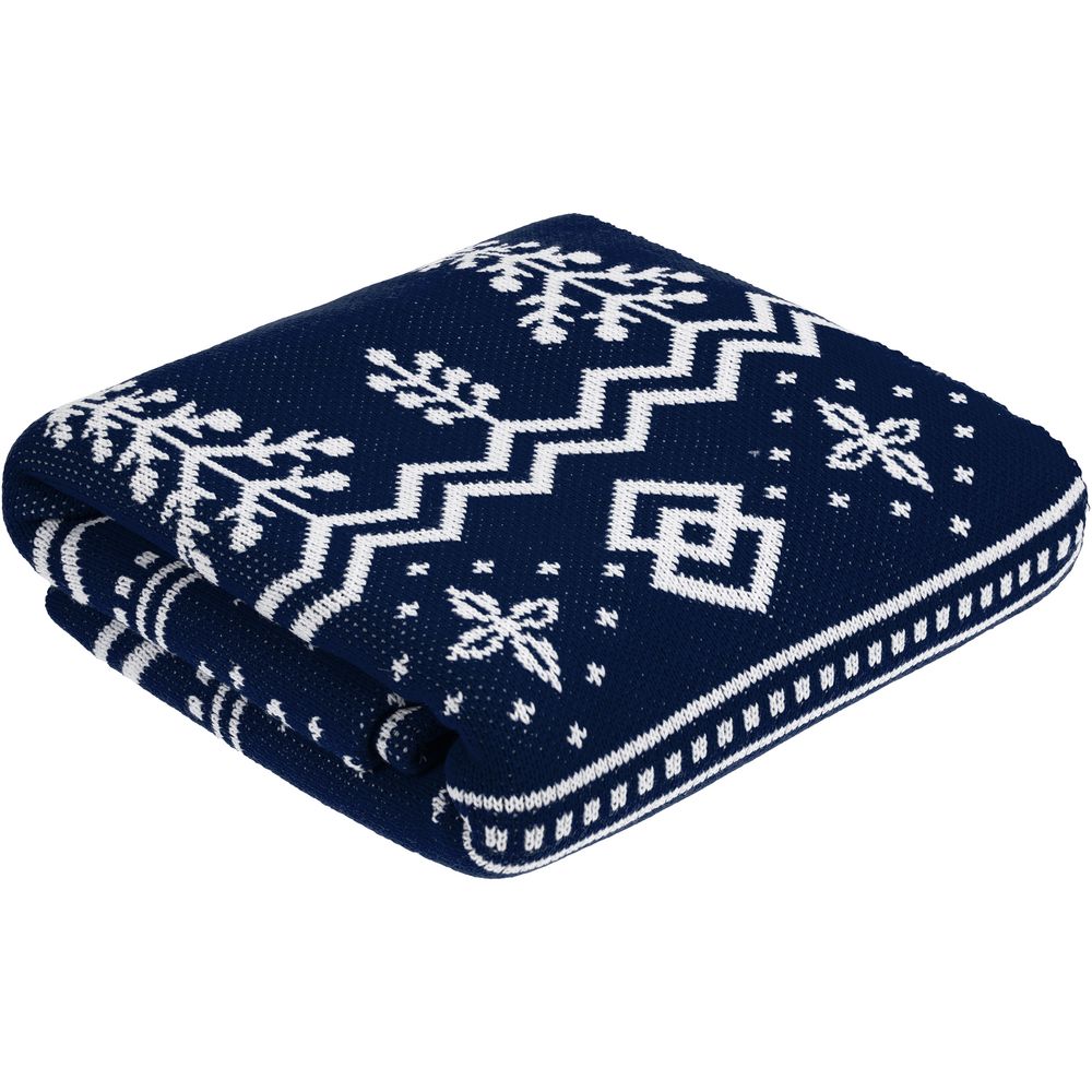 Изображение №4 | Плед Elnik, синий с молочно-белым