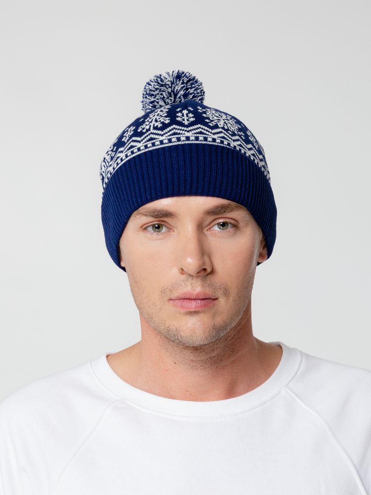 Изображение №4 | Шапка Elnik, синяя с молочно-белым