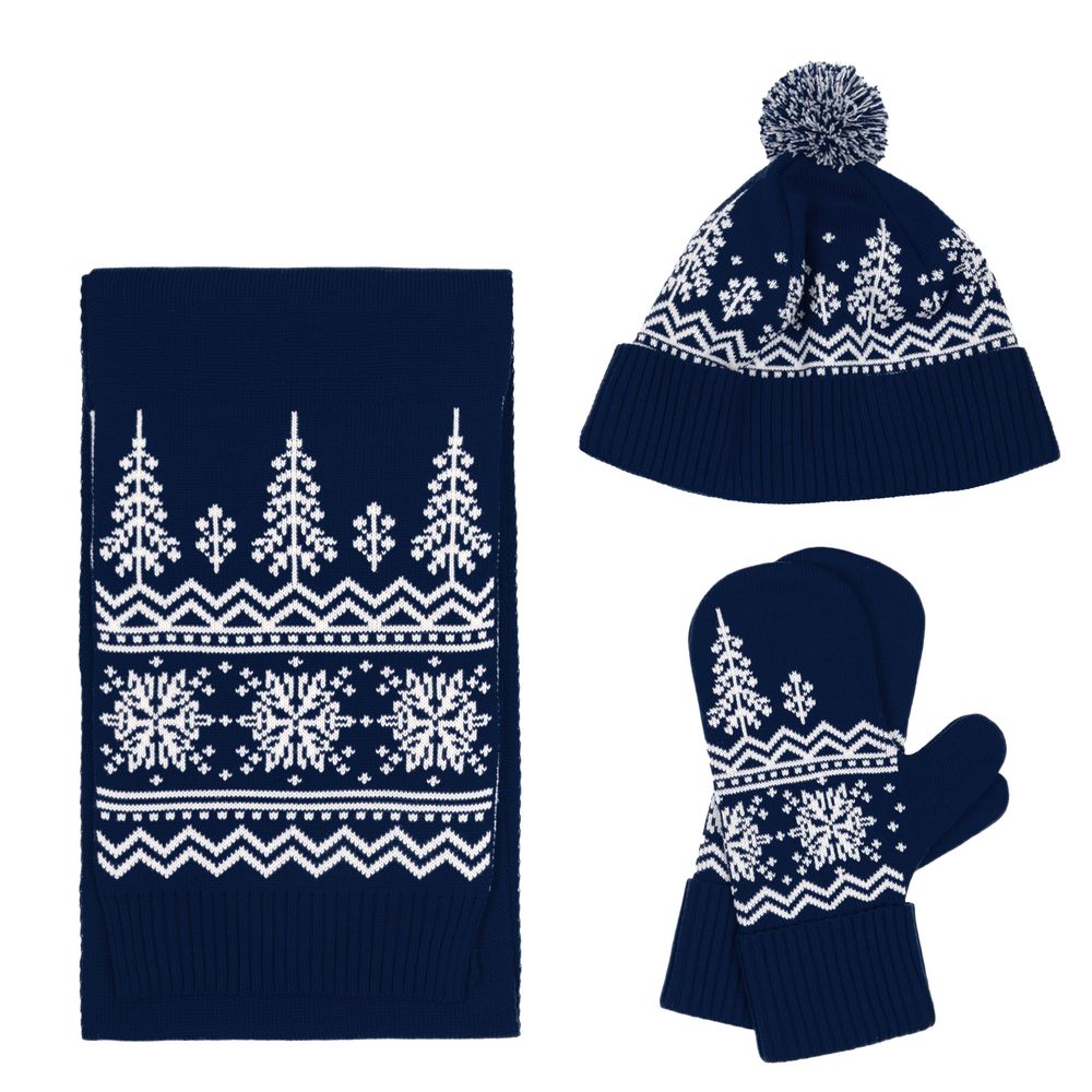 Изображение №3 | Шарф Elnik, синий с молочно-белым