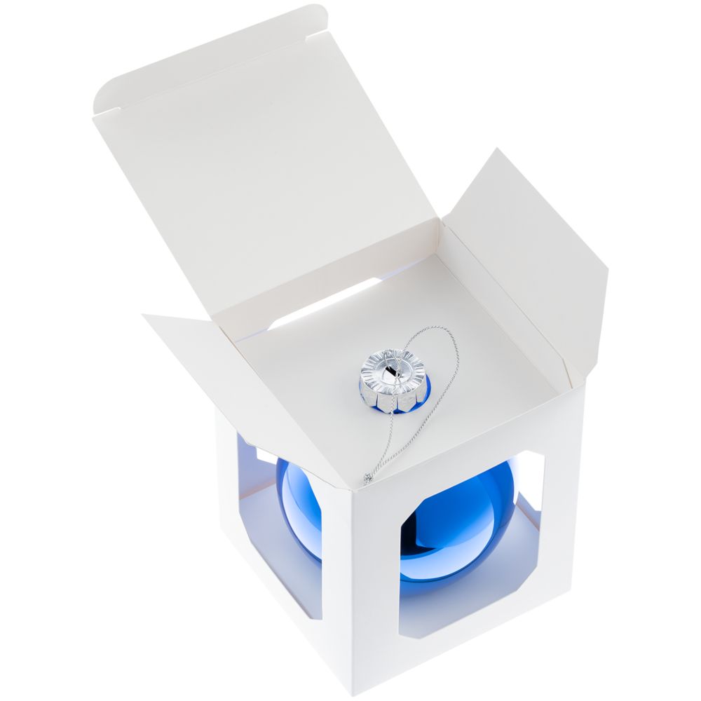 Изображение №4 | Елочный шар Finery Gloss, 10 см, глянцевый синий