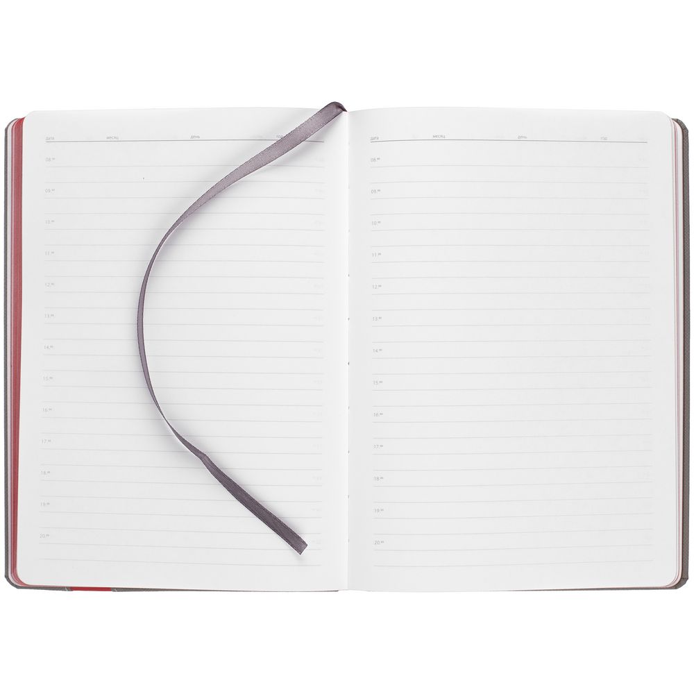 Изображение №7 | Ежедневник Rubikon на заказ, недатированный серо-красный