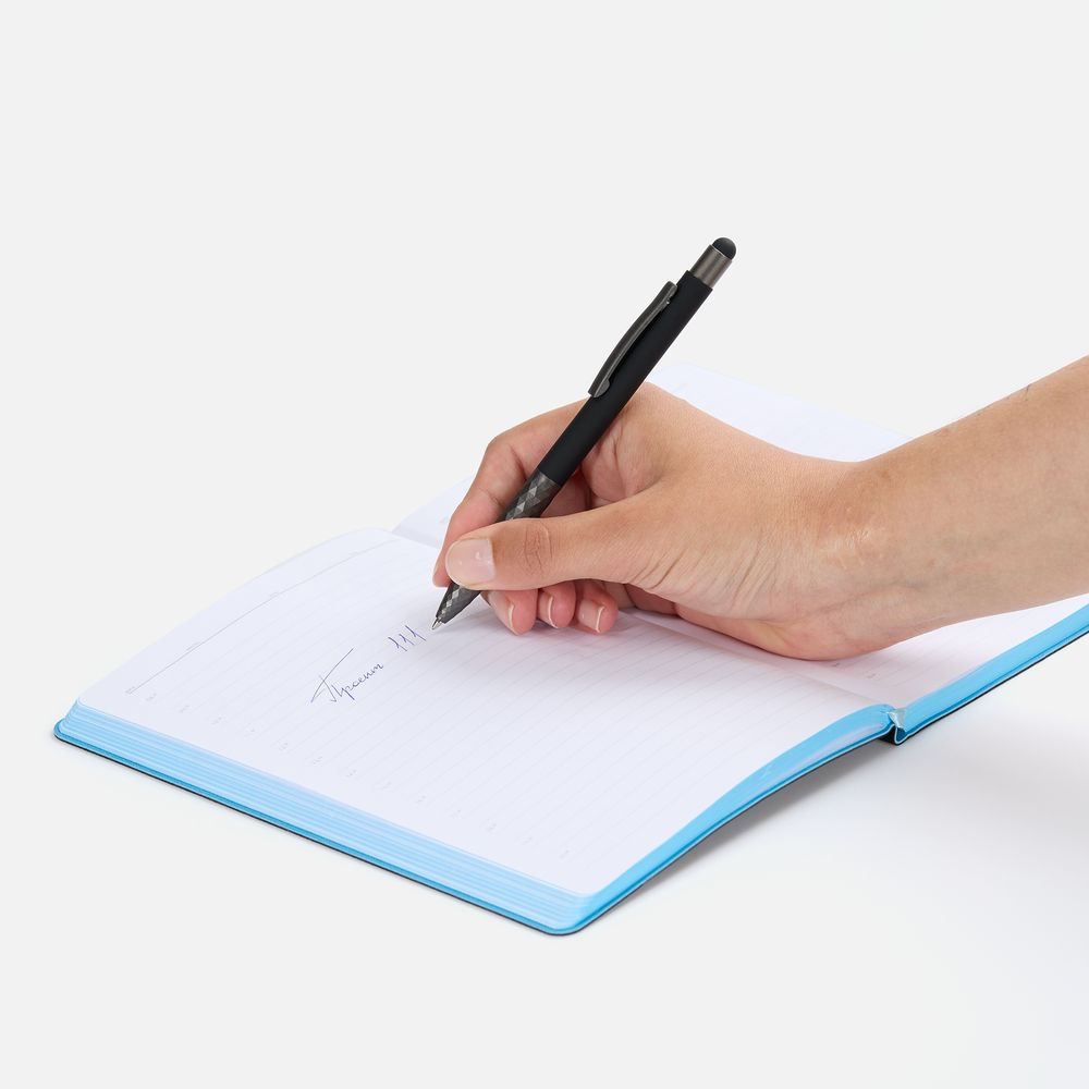 Изображение №4 | Ручка шариковая Digit Soft Touch со стилусом, черная