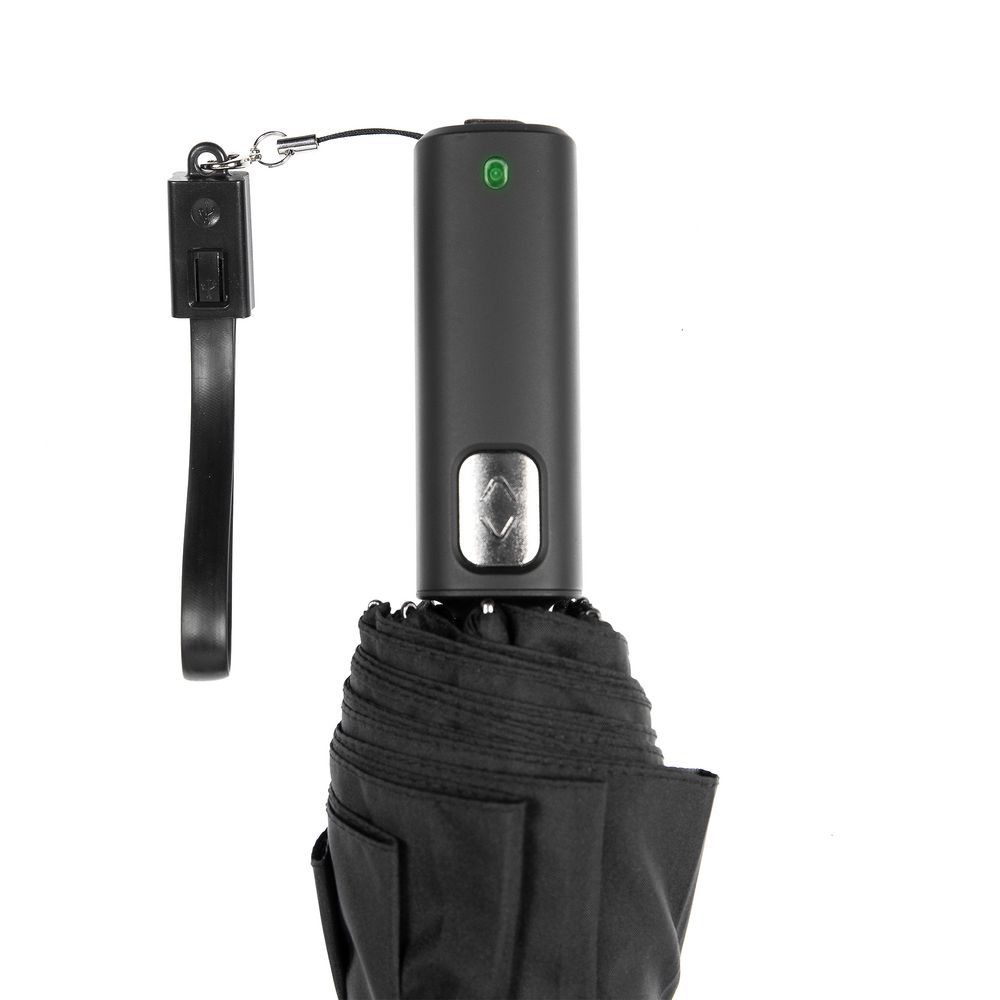 Изображение №7 | Зонт складной City Guardian, электрический, черный