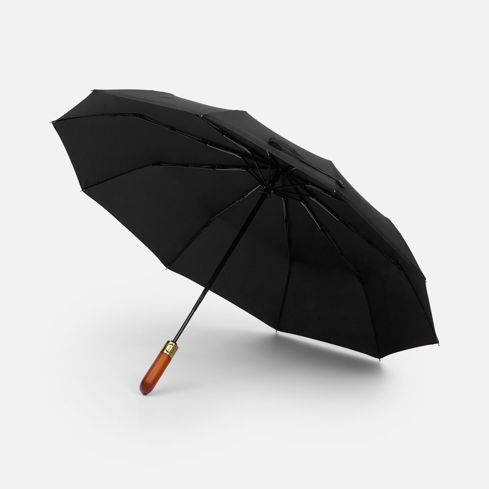 Изображение №1 | Зонт складной Cloudburst в подарочной упаковке, черный