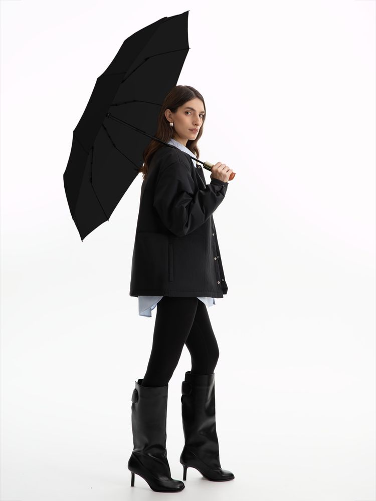 Изображение №8 | Зонт складной Cloudburst в подарочной упаковке, черный