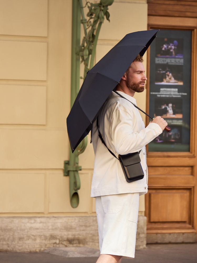 Изображение №9 | Зонт складной Cloudburst в подарочной упаковке, черный