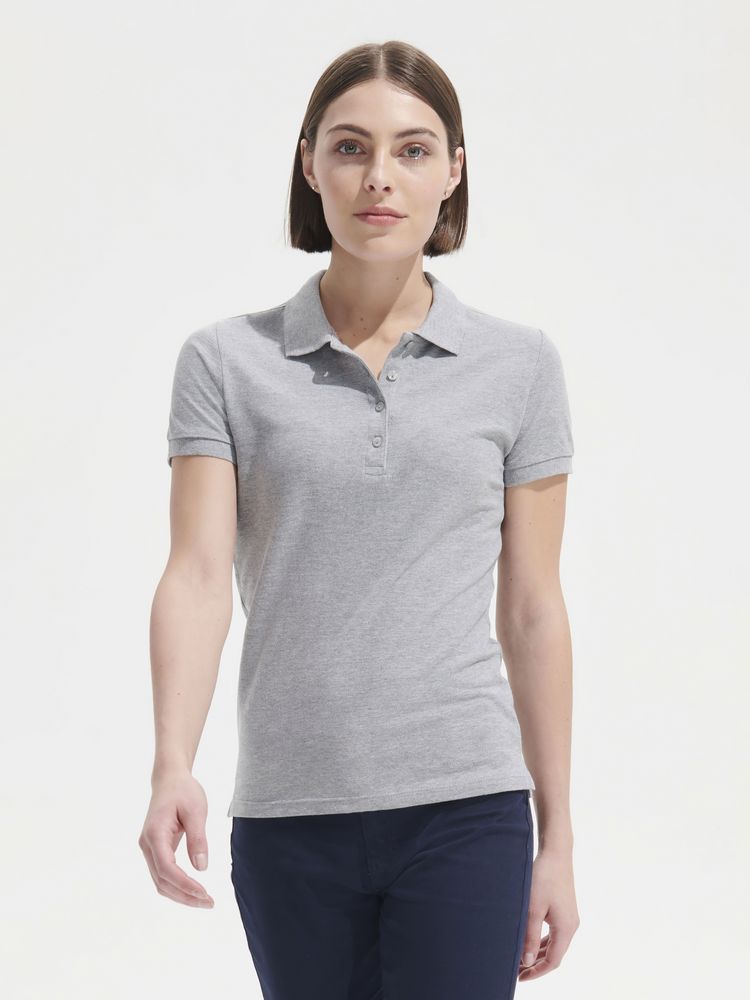 Изображение №4 | Рубашка поло женская People 210 серый меланж, размер XL