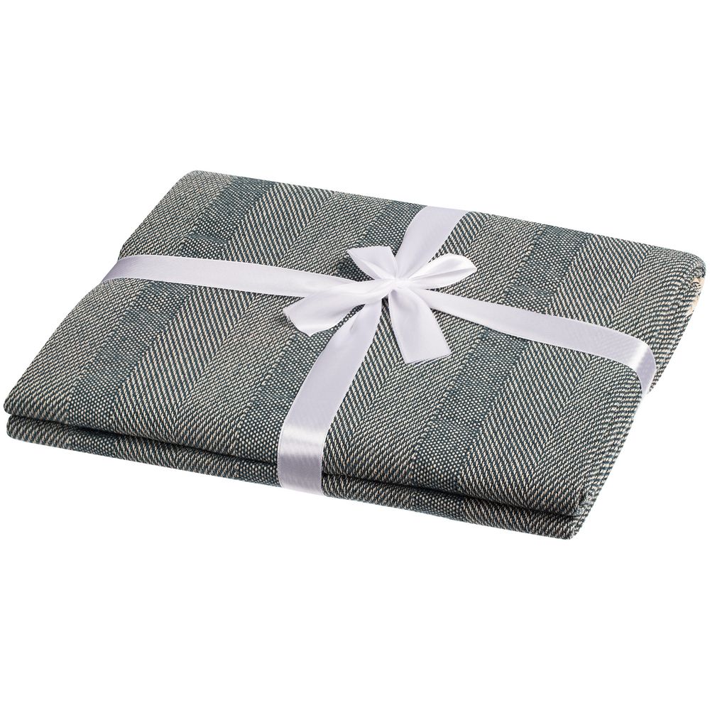 Изображение №3 | Плед «Сенеж», серо-синий