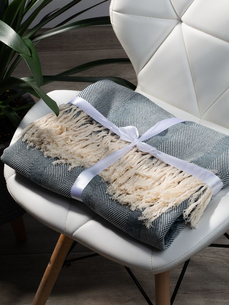 Изображение №7 | Плед «Сенеж», серо-синий