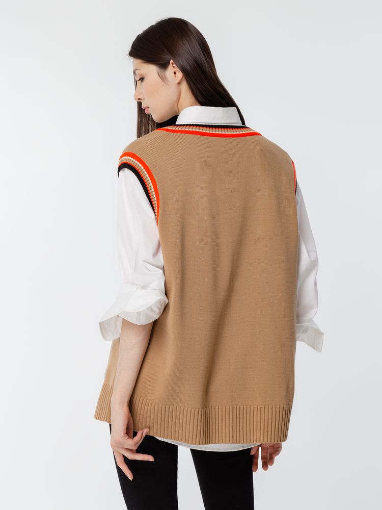 Изображение №15 | Жилет оверсайз унисекс Cornell в сумке, бежевый, размер S/M