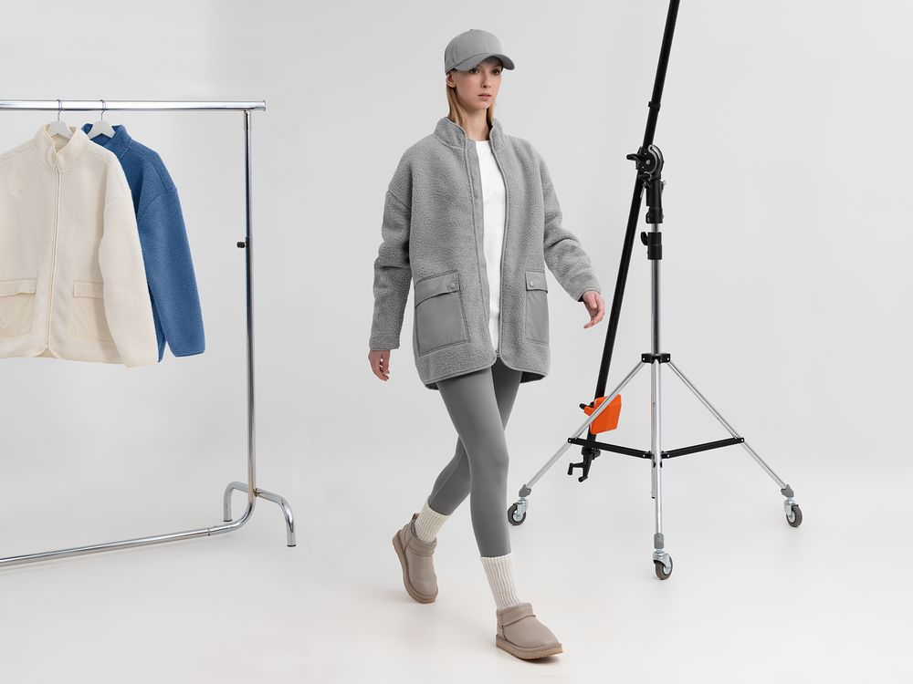 Изображение №10 | Куртка унисекс Oblako, светло-серая, размер M/L