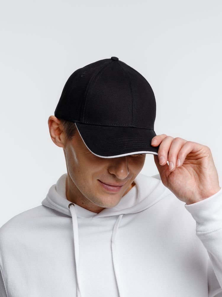 Изображение №6 | Бейсболка Spiker, черная с белым