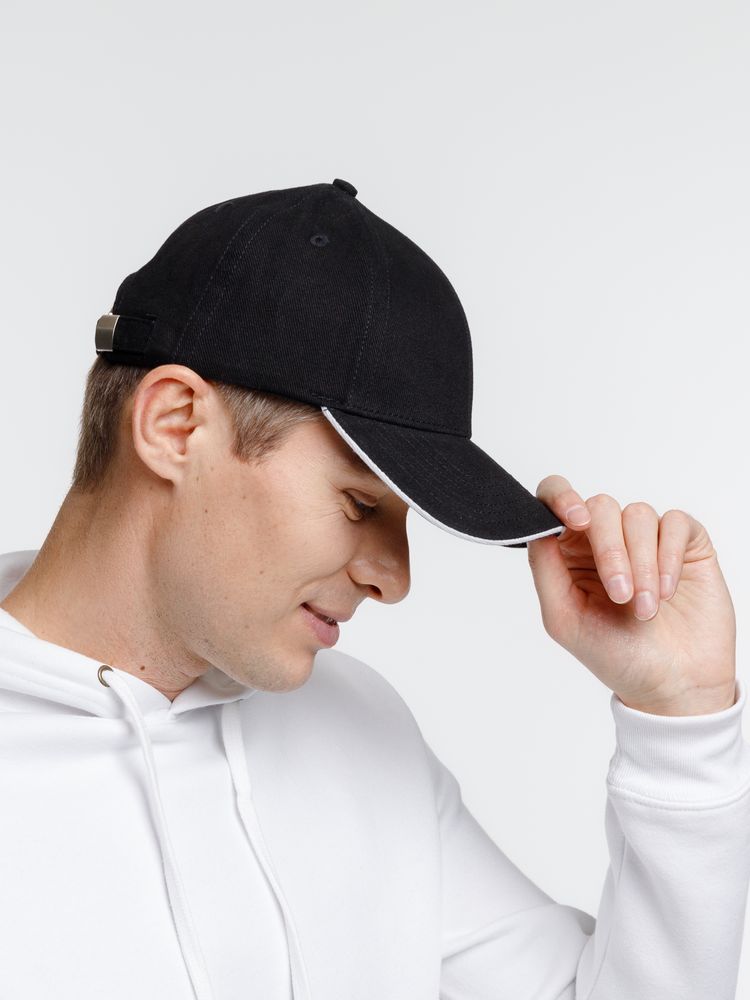 Изображение №7 | Бейсболка Spiker, черная с белым