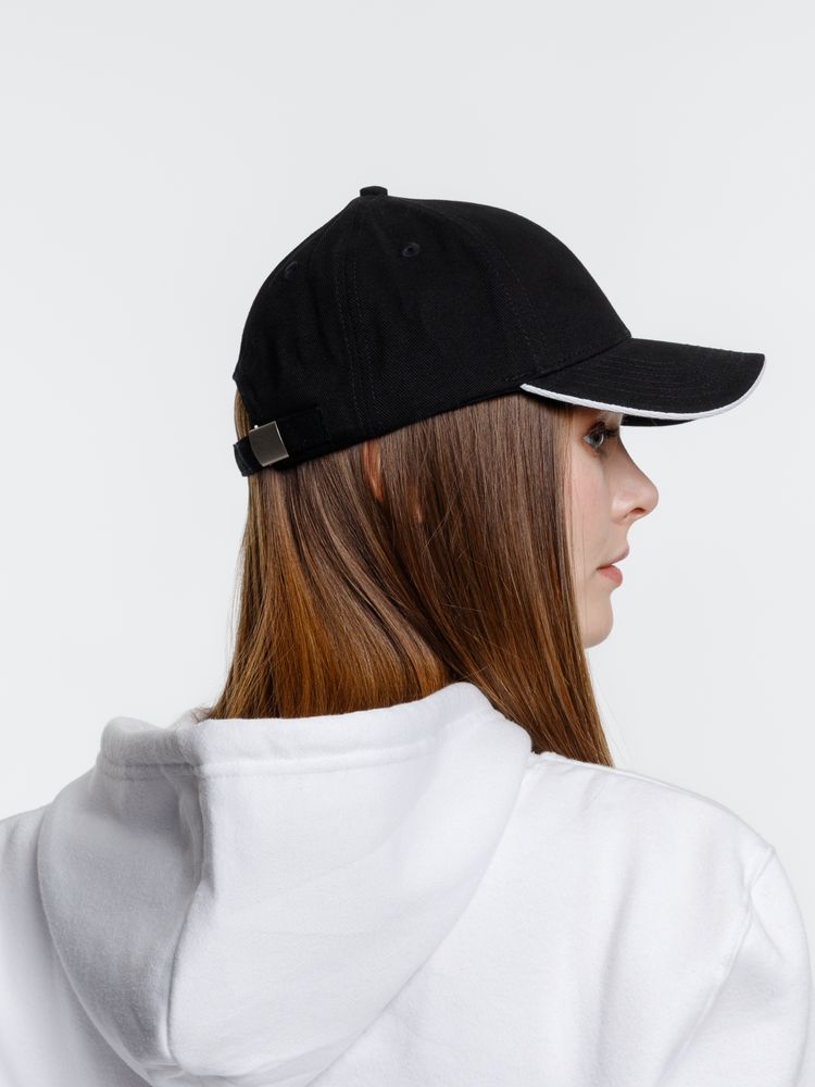 Изображение №10 | Бейсболка Spiker, черная с белым