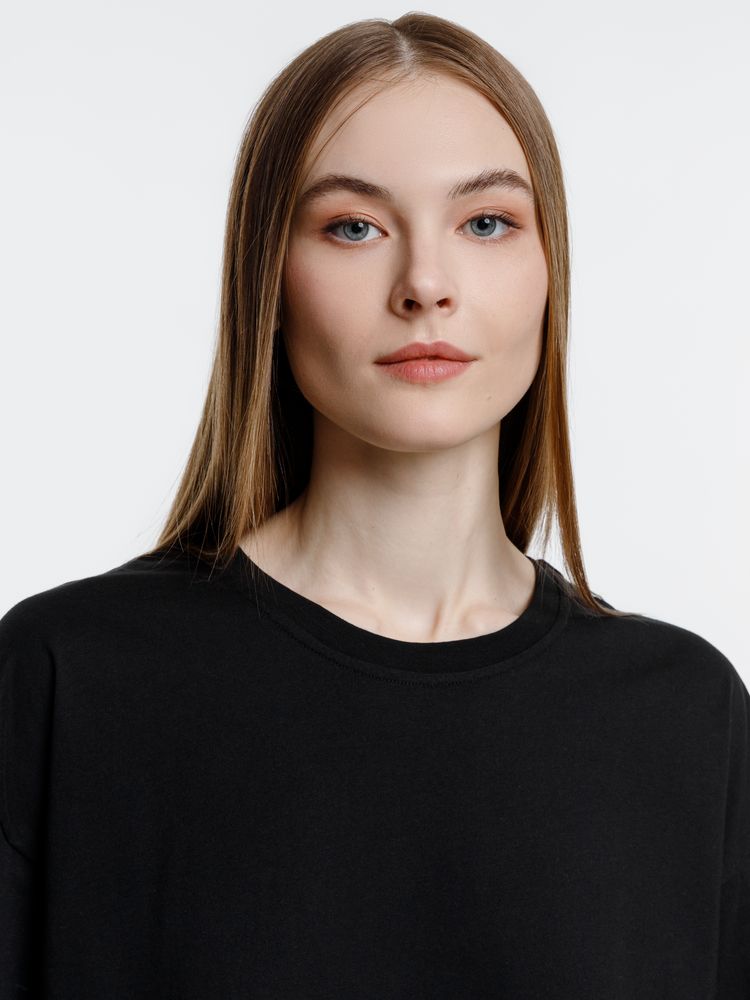 Изображение №11 | Футболка оверсайз унисекс Base Space, черная, размер XS/S