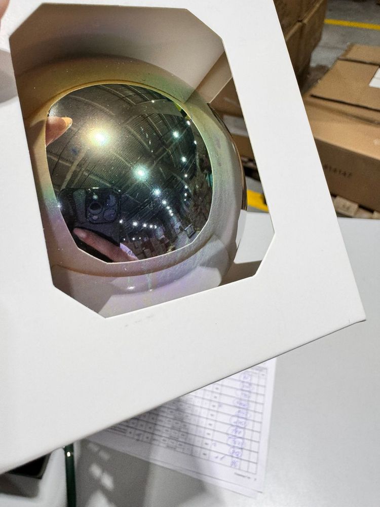 Изображение №6 | Оформительский шар Finery, 8 см, глянцевый золотистый