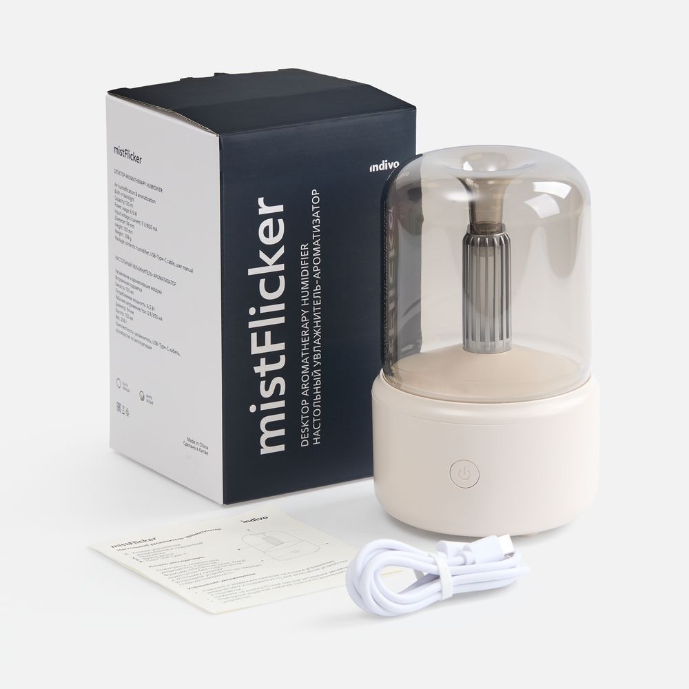 Изображение №5 | Увлажнитель-ароматизатор с подсветкой mistFlicker, молочно-белый