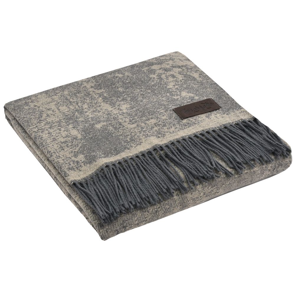 Изображение №1 | Плед Magnolia, серый с бежевым