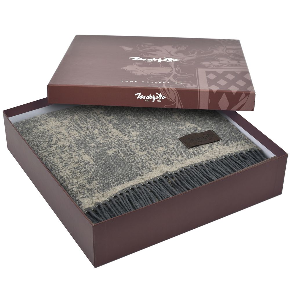 Изображение №3 | Плед Magnolia, серый с бежевым