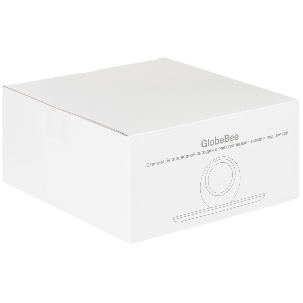 Изображение №11 | Станция беспроводной зарядки с часами и подсветкой GlobeBee, белая