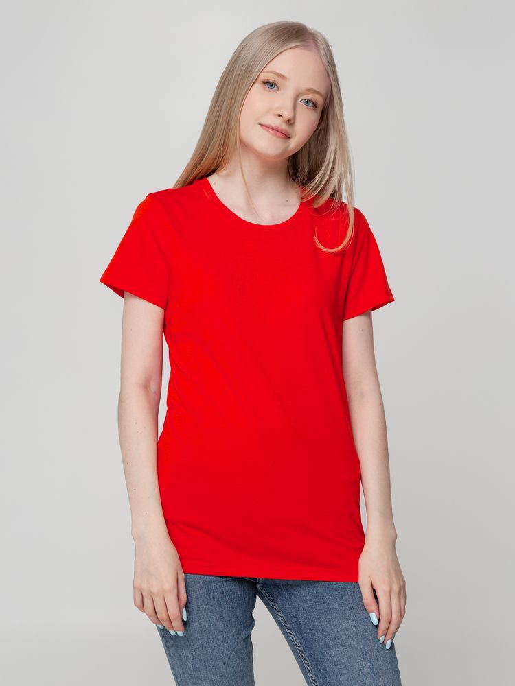 Изображение №5 | Футболка женская T-bolka Lady красная, размер S