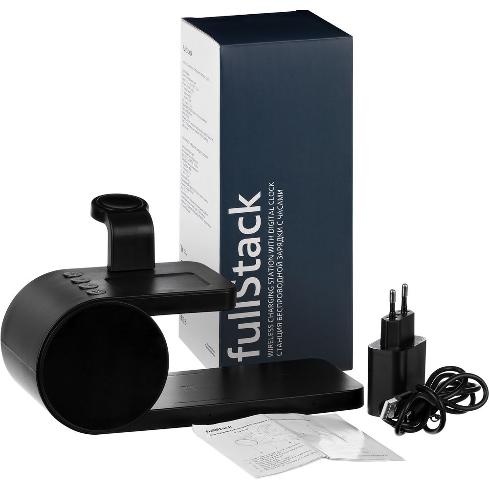 Изображение №12 | Станция беспроводной зарядки с часами fullStack, черная