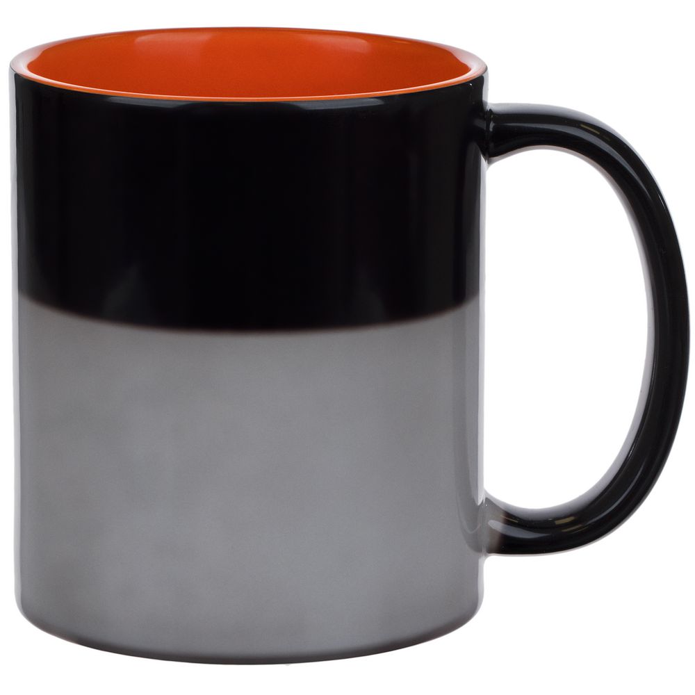 Изображение №4 | Кружка-хамелеон On Display, глянцевая, черная с оранжевым