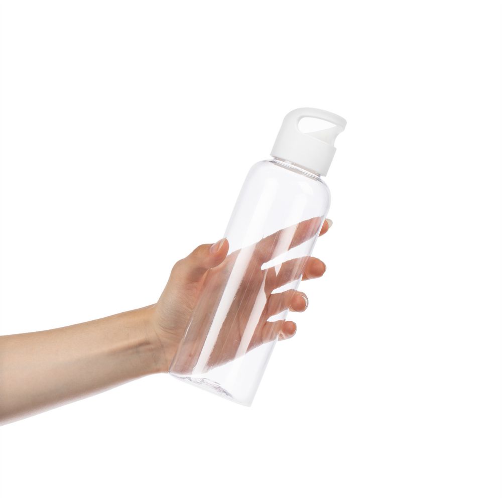 Изображение №4 | Бутылка для воды Plaske, прозрачная с белой крышкой