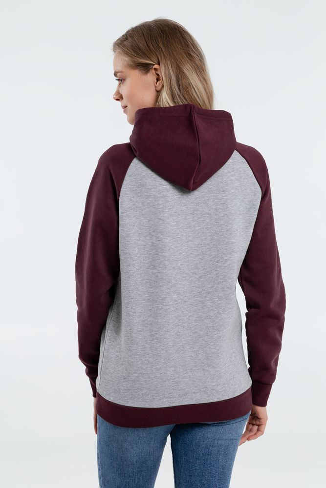 Изображение №7 | Толстовка унисекс Seattle серый меланж/бордовый, размер M