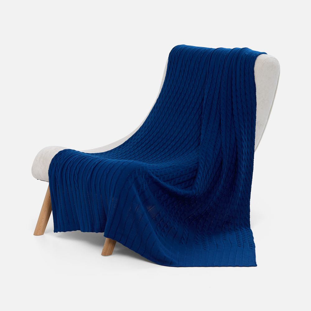 Изображение №1 | Плед Tressa, темно-синий (кобальт)