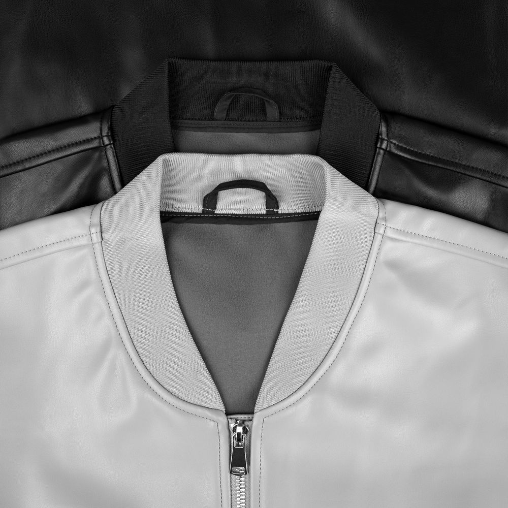 Изображение №9 | Бомбер из искусственной кожи Univer, черный, размер M/L