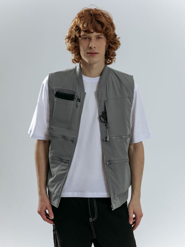 Изображение №5 | Жилет Hard Work, серый, размер XS