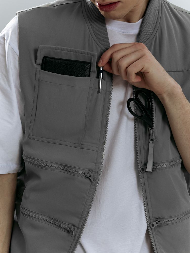 Изображение №8 | Жилет Hard Work, серый, размер XS