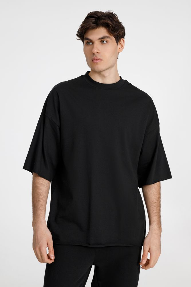 Изображение №1 | Футболка оверсайз унисекс T9, черная, размер XS/S